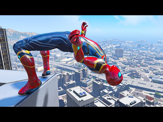 GTA 5 IRON SPIDERMAN Epic Fails/Ragdolls 1 Hour Version Ep.2 (Ragdolls Physics)