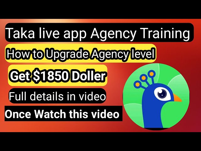 Taka live Agency full Training | Get Weekly $1850 in a week | How to upgrade agency level