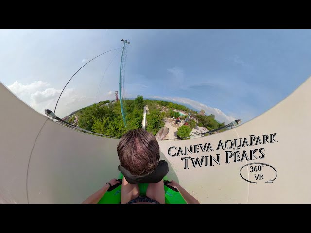 Caneva AquaPark Twin Peaks (back seat) 360° VR POV Onride