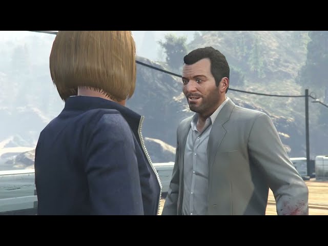 Grand Theft Auto V - Death at sea mission cutscene