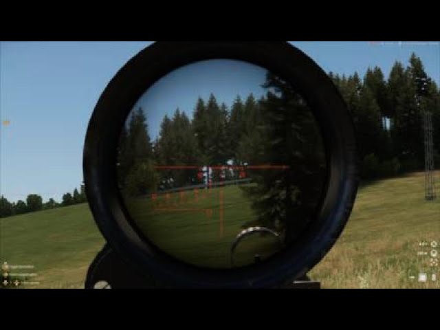 Arma Reforger rangefinding with the SVD