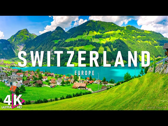 FLYING OVER SWITZERLAND (4K UHD) - Relaxing Music Along With Beautiful Nature Videos