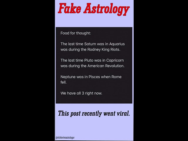 A Cosmic Quickie -- Fake Astrology Goes Viral