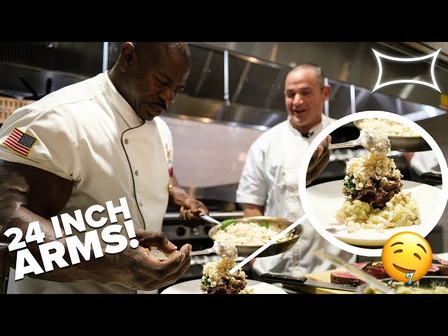 WORLD'S STRONGEST CHEF | Cooks, Has 24 INCH ARMS & Eats 600g PROTEIN/Day!