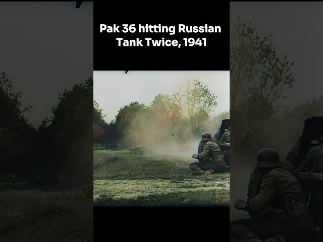 HD Colorized WW2 Footage: Pak 36 hitting Russian Tank #ww2 #tank