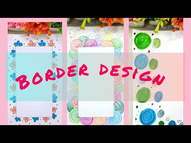 Border design for project/ schoolwork / Project Drawing/ Project Work Designs/File Decoration Ideas