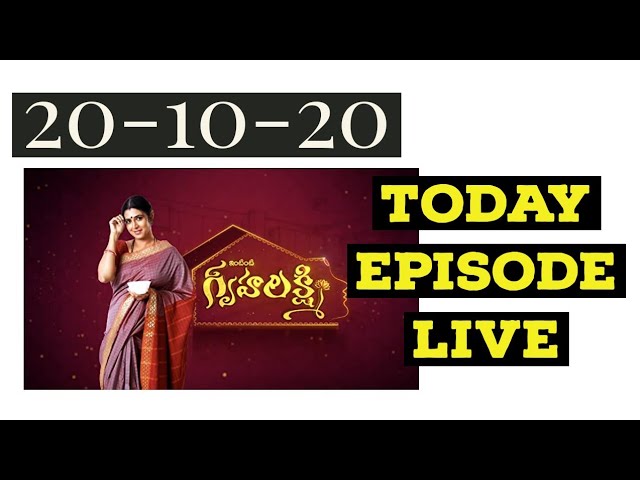 intinti gruhalakshmi serial today episode 20-10-2020 || gruhalakshmi serial today episode