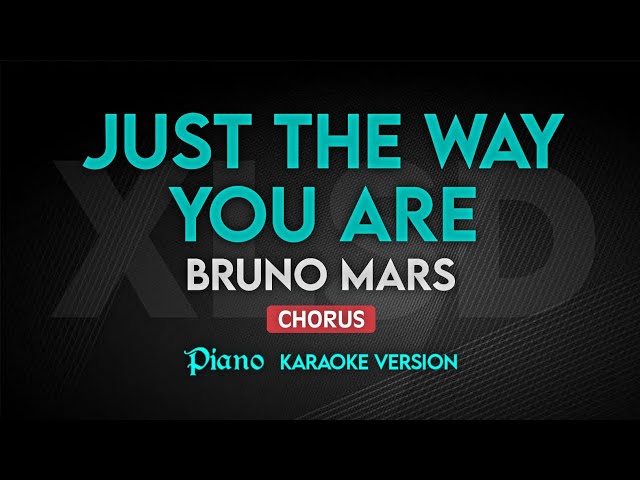 JUST THE WAY YOU ARE - Bruno Mars | Karaoke Version | Platinum Piano XL SD