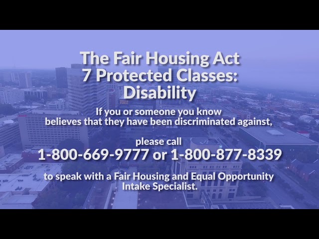 The Fair Housing Act Protected Classes: Disability