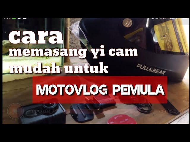 cara pasang kamera di helem full face 💯% gampang | xiaomi yi inter