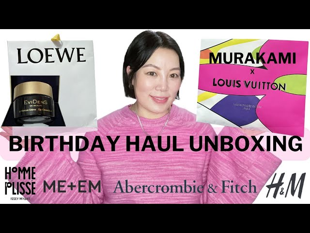 Birthday Haul Unboxing Jan 2025 | MURAKAMI x LV | LOEWE | Issey Miyake | ME+EM | Evidens | Sanecyndy