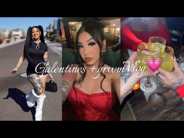 Galentines dinner 🎀 + GRWM ✨ + Cleaning Vlog