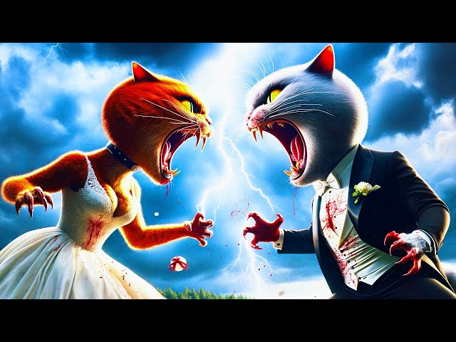 🐱 Cat Couple's Endless Fight 💔💔💔 #cat #catlover #aicat