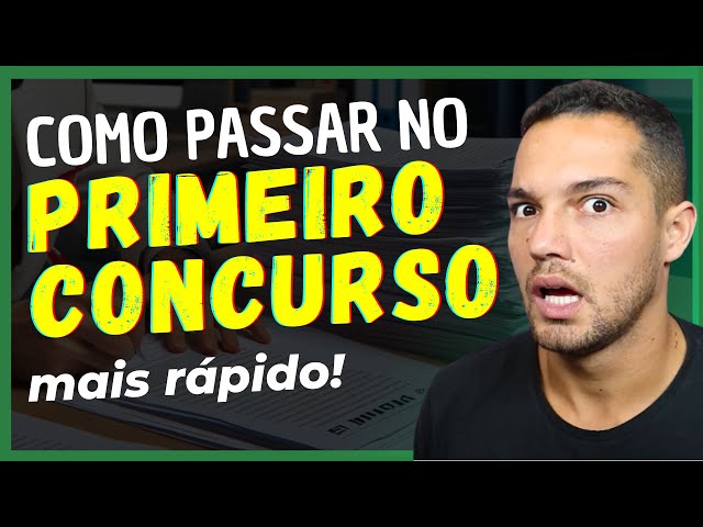 Como passar no seu PRIMEIRO CONCURSO mais rápido! | PROFINHO