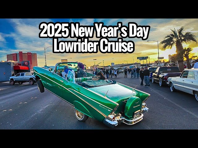 Las Vegas New Year’s Day Lowrider Cruise 2025! Cruising Downtown Vegas (Lowrider Blvd)