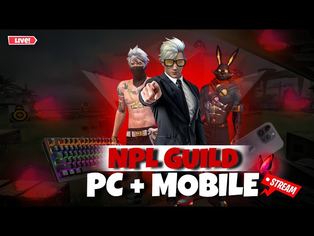 N P L😲 HARDEST GUILD TEST 1 V 2 [MOB] 📱OR 1 VS 4 [PC]  💻👿 100% FAIR TESTING 🔥#freefirelive