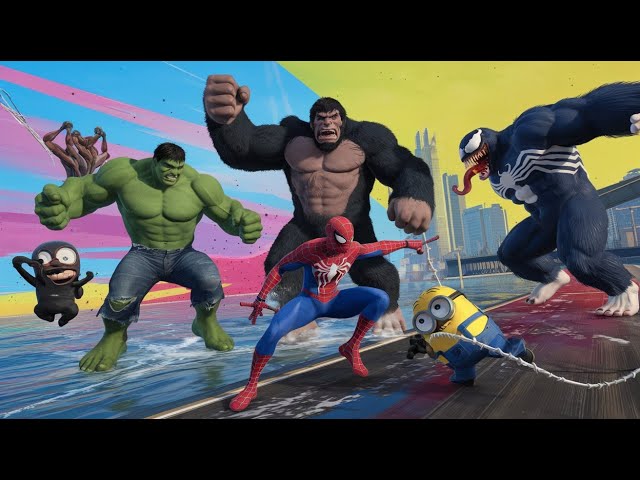 Spiderman vs All super Heroes Gta 5  #gta5        #gta5spidermanfunnyjump     #gta5funnymoments