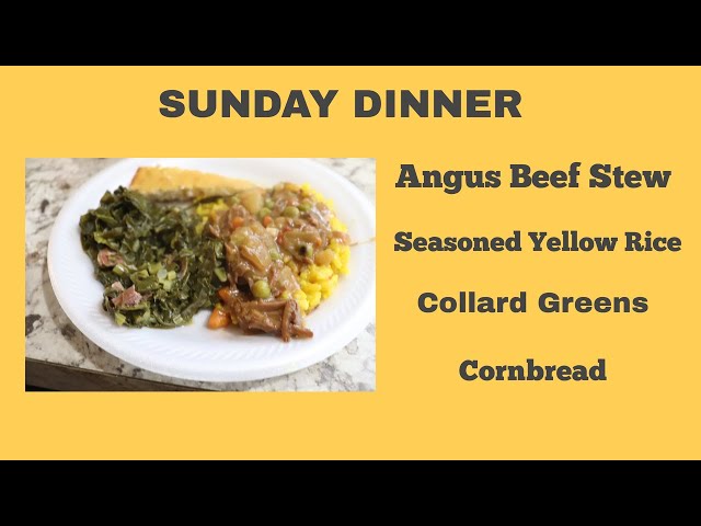 Sunday Cook With Me | Beef Stew Rice & Collards