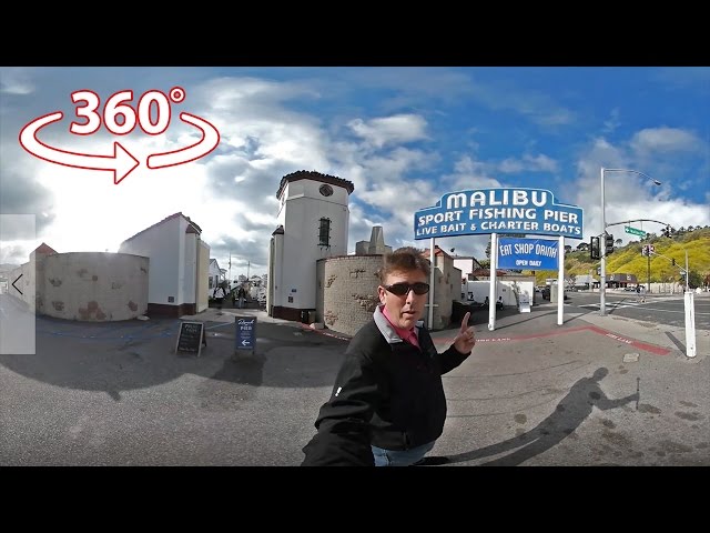 Morning Walk On The Malibu Pier in 360 Virtual Reality-VR