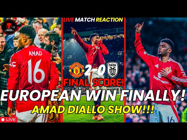 AMAD DIALLO SHOW! | Manchester United 2-0 PAOK FC Highlights! | EUROPA LEAGUE MATCH REACTION!