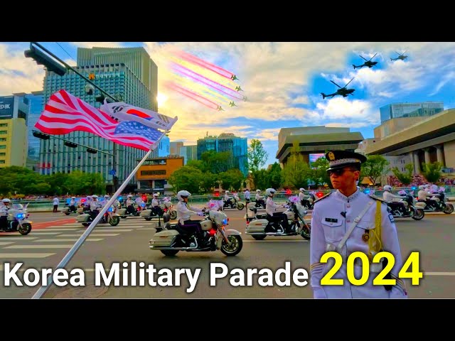 South Korea Military Parade, Seoul 2024|국군의 날 한강대교 통과하는 장비부대|4K HDR