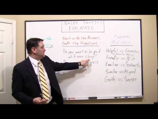 Sample of Keith White's Sales Tactics Explained presentation