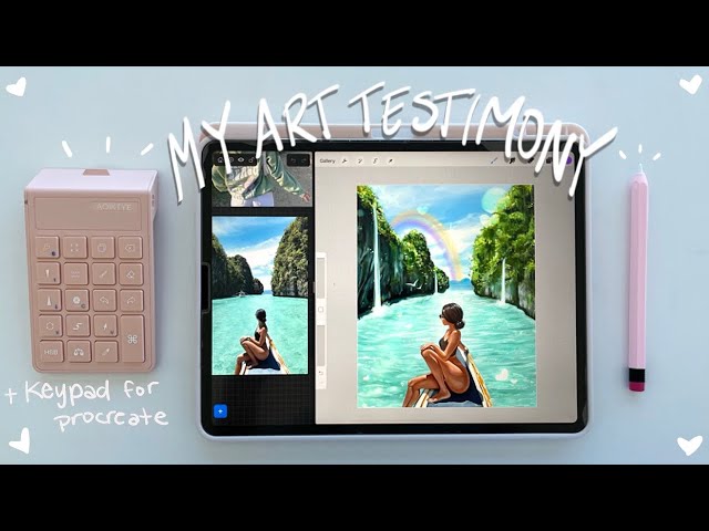 My Art Testimony🙏🏽💗 and Paint Process 🎨✍🏽 + Trying a Keypad for Procreate