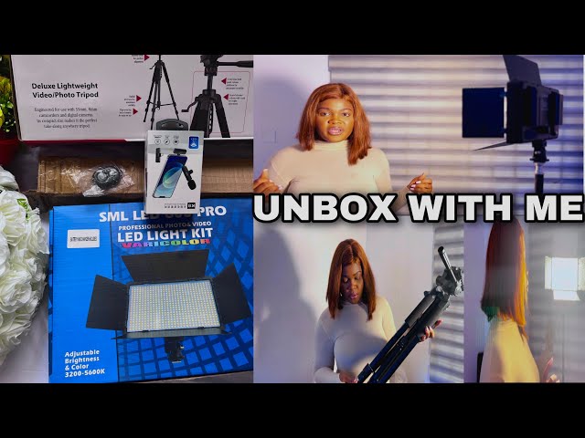 UNBOX WITH ME |best YouTube gear 2023|MY FIRST EVER LED LIGHT #unboxing