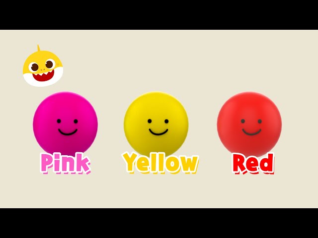 Learn Colors with Baby Shark Bouncy Ball: Pink, Yellow, Red | Baby Shark Color for kids