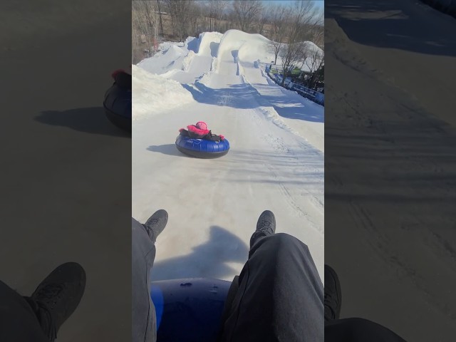 Snow tubing fun. #sledding