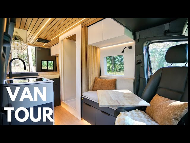 VAN TOUR | TWO BEDS with FULL Shower! Luxury 4x4 Van Conversion