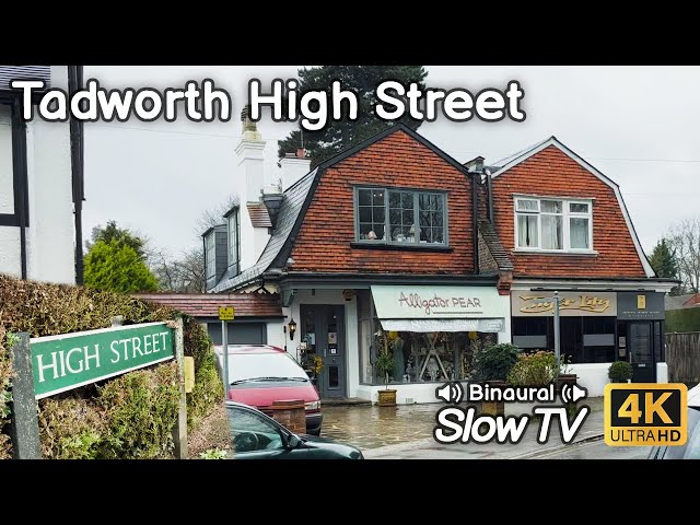 Walking From Tadworth to Tattenham Corner - Slow TV in 4K HDR