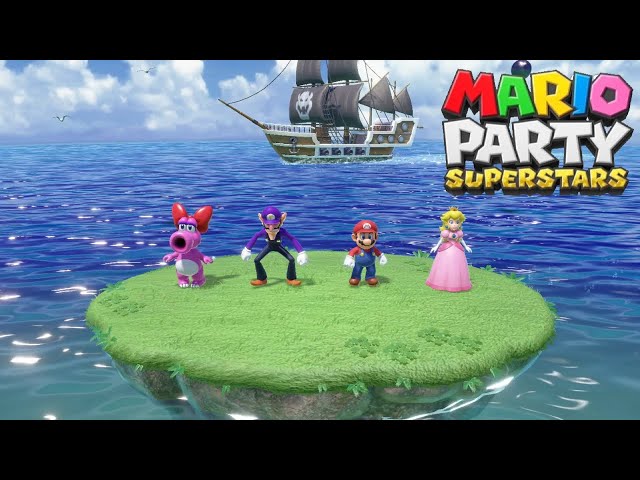 Mario Party Superstars Bombs Away Minigames Birdo vs Waluigi vs Mario vs Peach (Master Difficulty)