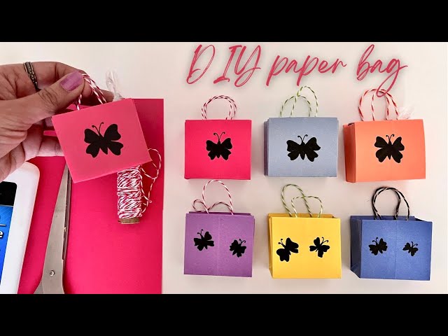 DIY mini gift bags | DIY butterfly gift bags | easy craft ideas | how to make gift bag | DIY bag