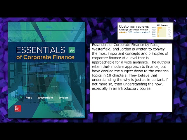 Essentials of Corporate Finance (Mcgraw-Hill/Irwin Series in Finance, Insurance, and Real Estate)
