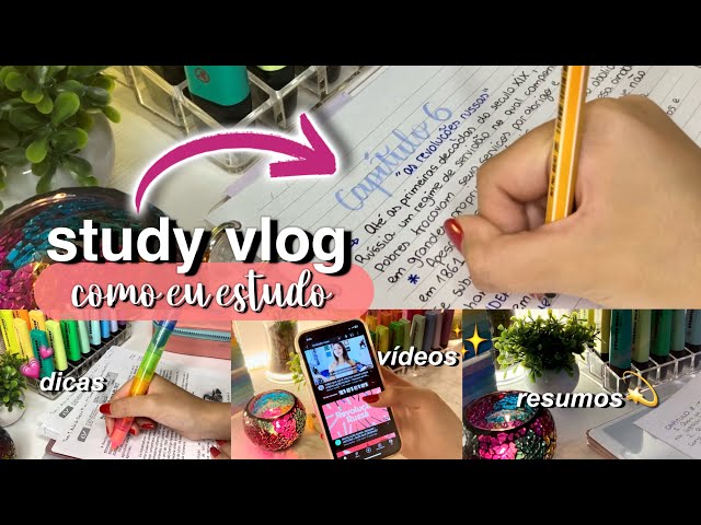 STUDY VLOG Produtivo | Estude comigo | Rotina de estudos (narrado)