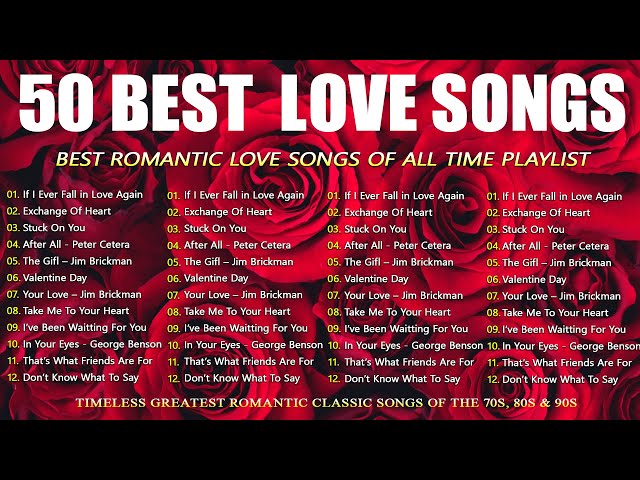 BEST ROMANTIC LOVE SONGS 2024 💖 Love Songs Of All Time Playlist 💖 OLD LOVE SONGS 70S 80S 90S