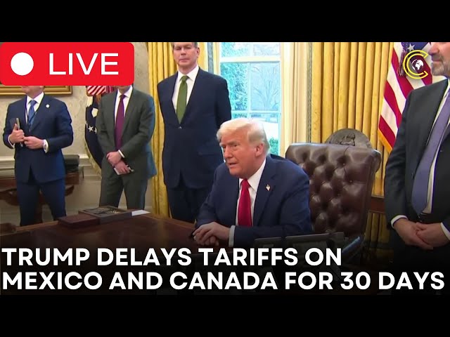 LIVE | Trump Pauses Tariffs on Canada Imports for 30 Days After Mexico Deal | CLRCUT