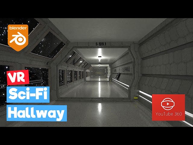 VR - 360° Sci fi Hallway