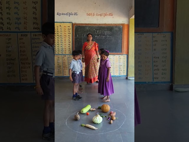 Vegetables Game (1 st and 2nd classes Telugu medium children)