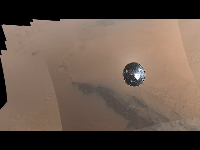 Mars - MSL Curiosity - heatshield impact as seen through MARDI (EN) (8K) (360 VR)