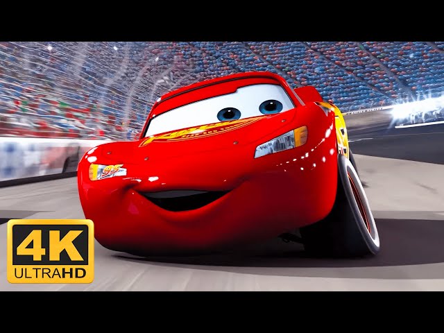 Cars (2006) Opening Scene, Dinoco 400 Race, Lightning McQueen VS Chick Hicks (Remastered 4K 60FPS)