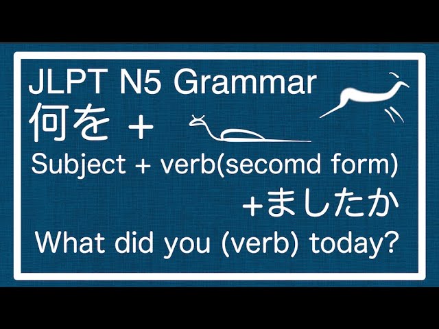 [JLPT N5] naniwo 何を question words Japanese basic conversation phrase　学习日语语法