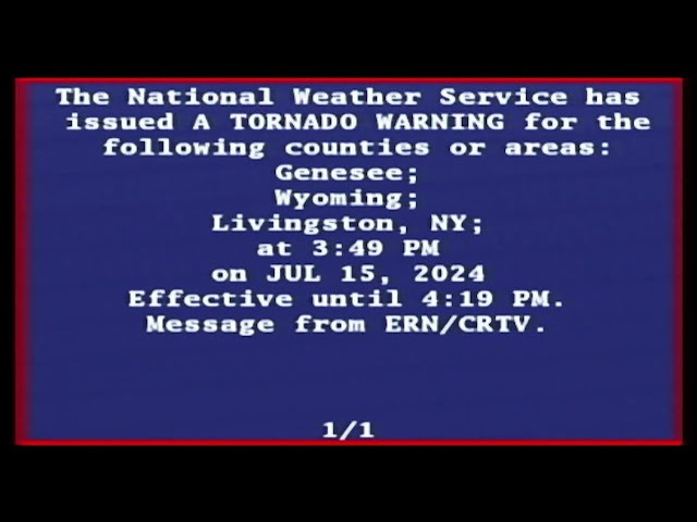 DASDEC Tornado Warning 7/15/24 (EAS #13)