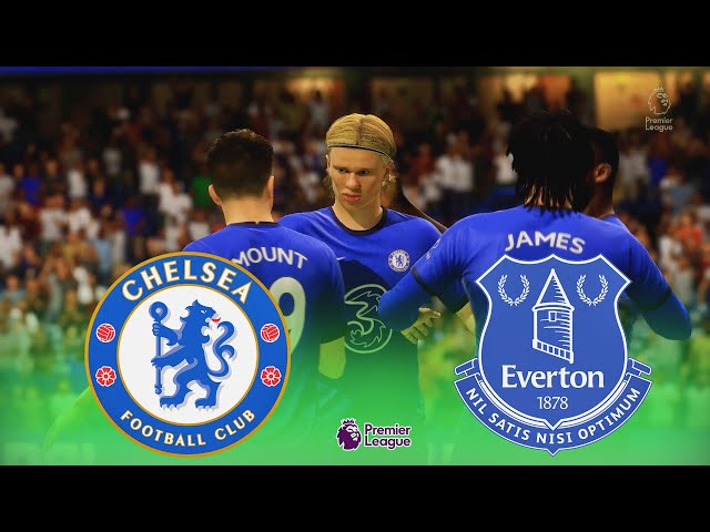 Chelsea vs Everton Feat. Erling Haaland | Premier League 2021/2022 - Gameplay & Full match