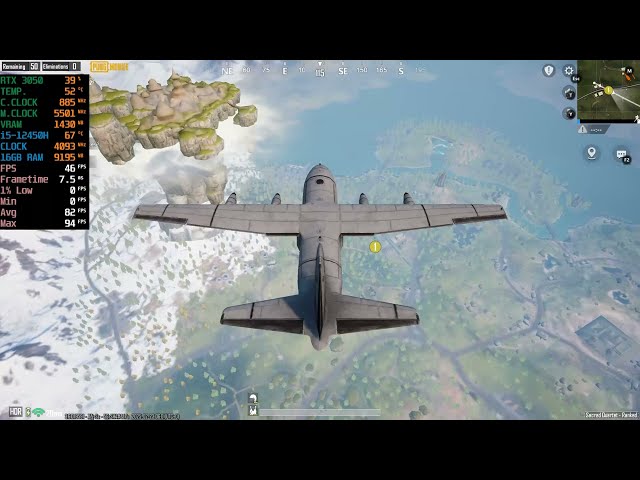 Lenovo LOQ : i5 12th Gen 12450H RTX 3050 6GB - Test in PUBG Mobile