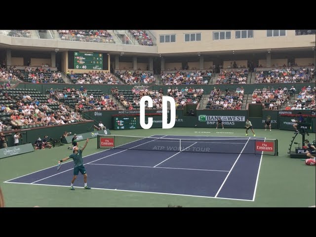 Milos Raonic vs Joao Sousa - Court Level Play [HD]