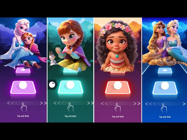 Elsa Let It Go vs Baby Anna vs Moana How Far I'll Go vs I See the Light | Games Fun Disney Princesse