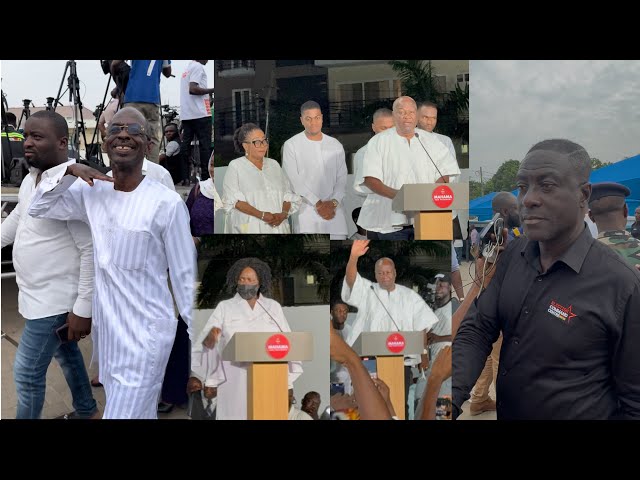 Captain Smart And Aseidu Nkatiah Reconnect With John Mahama As He Almost Shed Tears;  Victory Speech