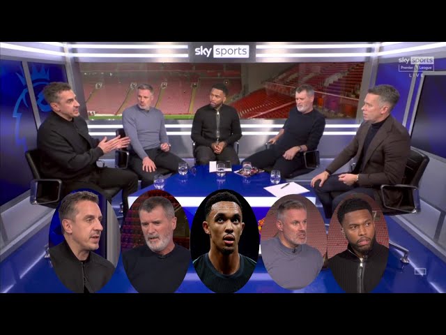 Jamie Carragher Gary Neville & Roy Keane Review Liverpool vs Man United 2-2 & Trent Contract